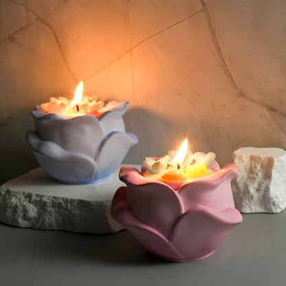 Silicon Rose Candle Holder