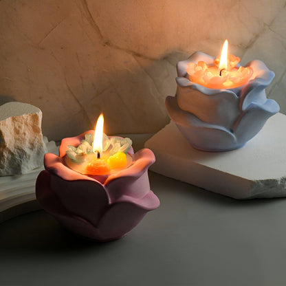 Silicon Rose Candle Holder