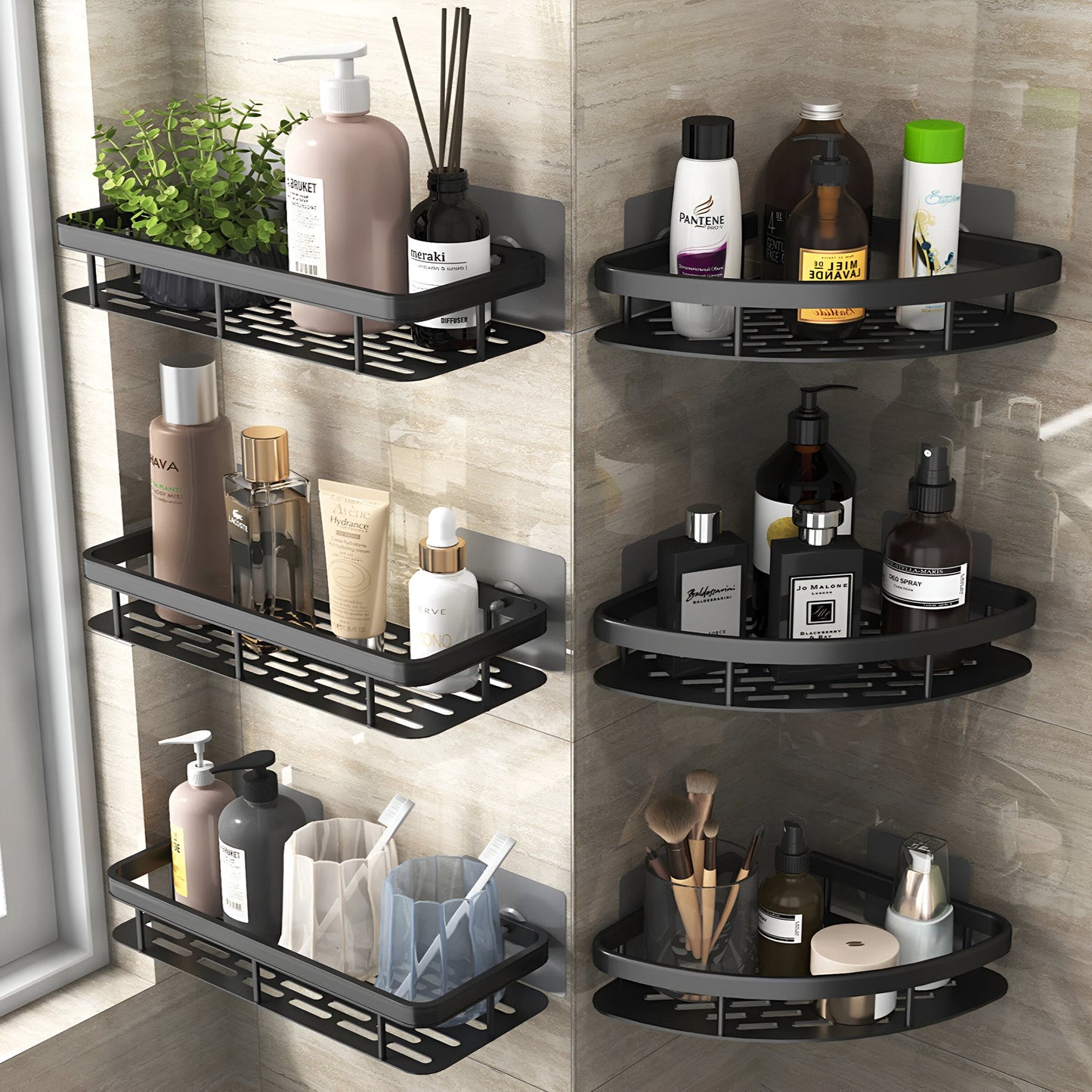 Aluminum Bathroom Shampoo Rack Organizer