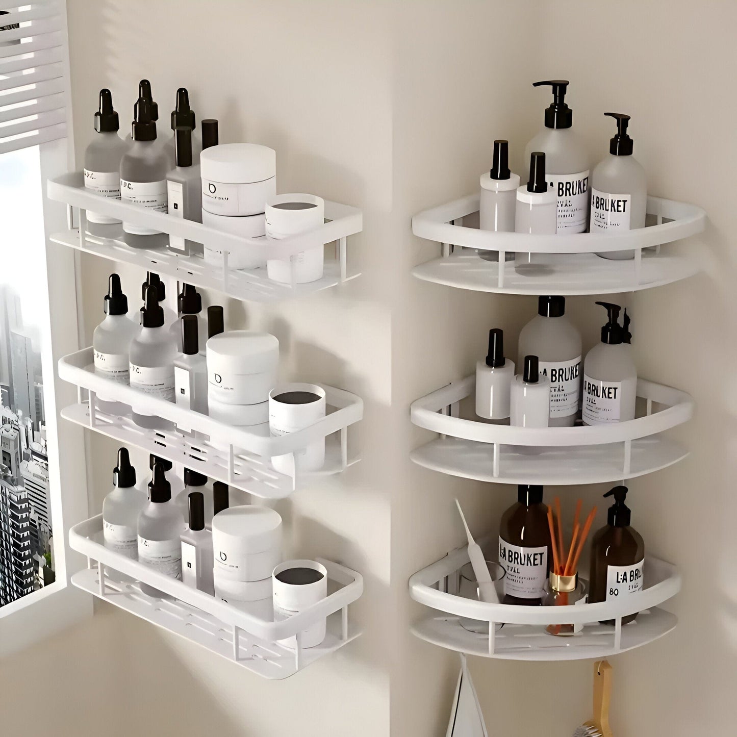 Aluminum Bathroom Shampoo Rack Organizer