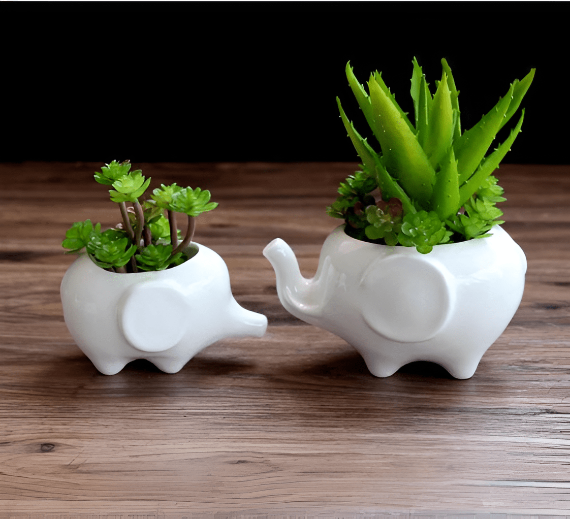 Ceramic Elephant Succulent Planter