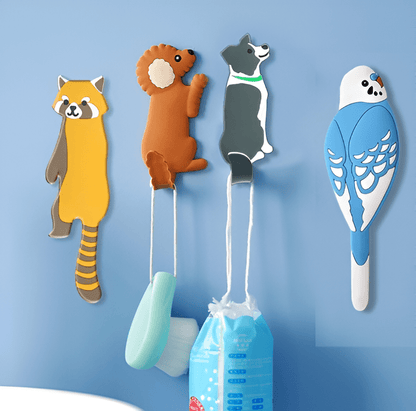 Flexible Adhesive Animal Fridge and Hooks