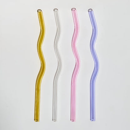 Twist Colorful Glass Straw