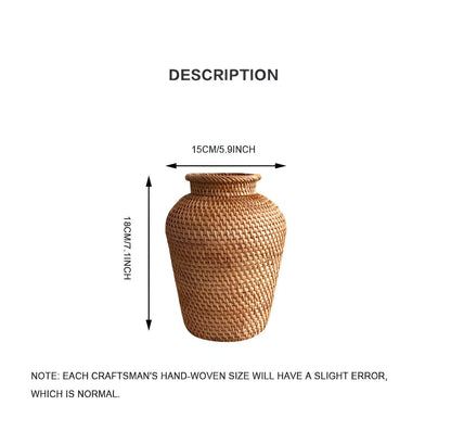 Rattan Hand Woven Vase