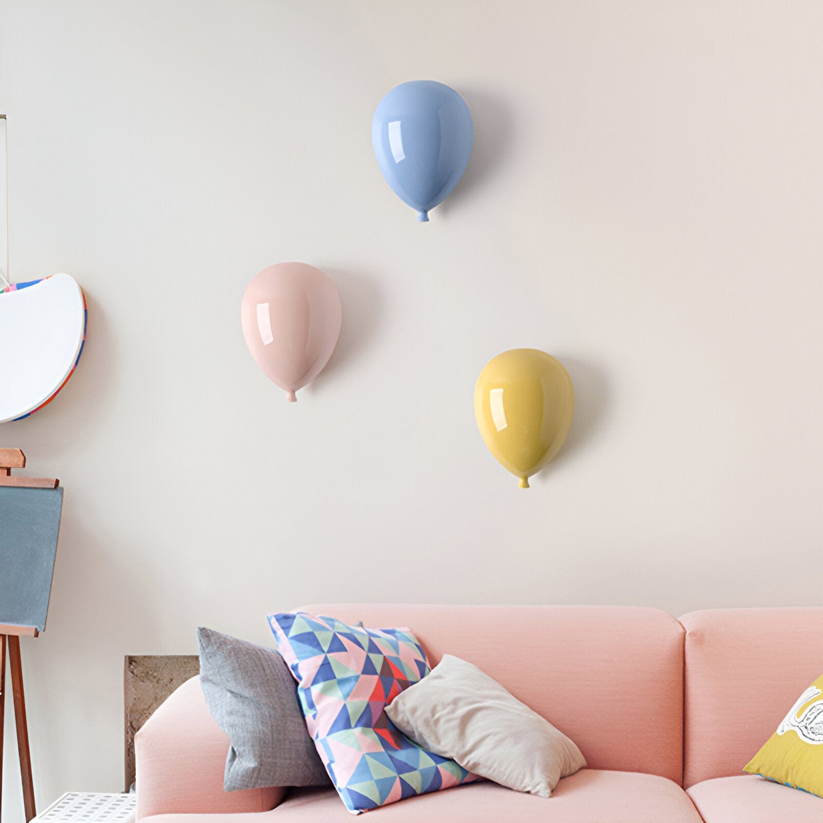 Wall-Hanging Ceramic Balloons