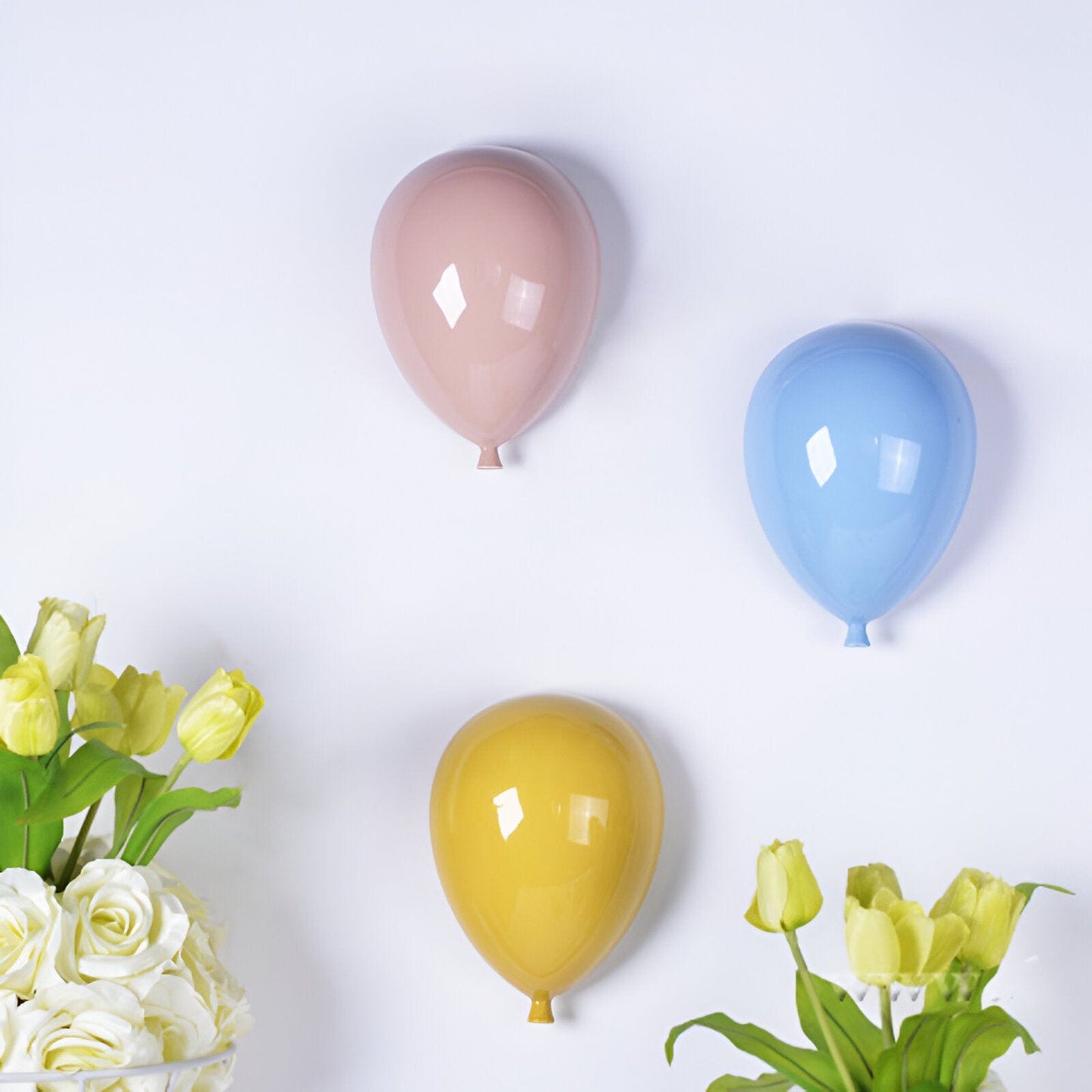 Wall-Hanging Ceramic Balloons