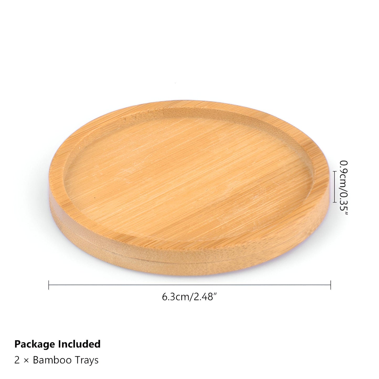 Natural Bamboo Planter Saucer Tray