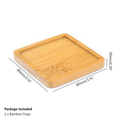 Natural Bamboo Planter Saucer Tray