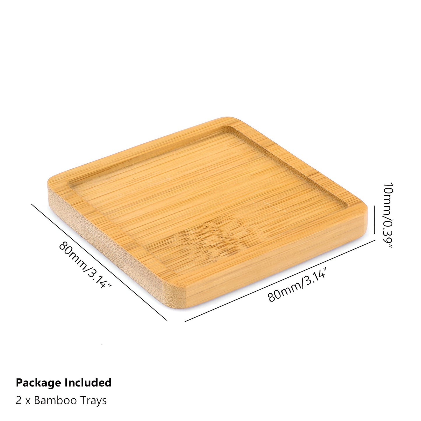 Natural Bamboo Planter Saucer Tray