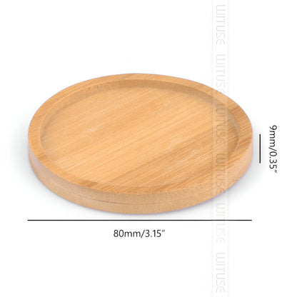 Natural Bamboo Planter Saucer Tray