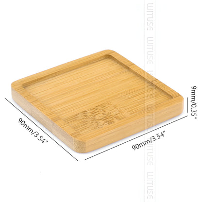 Natural Bamboo Planter Saucer Tray