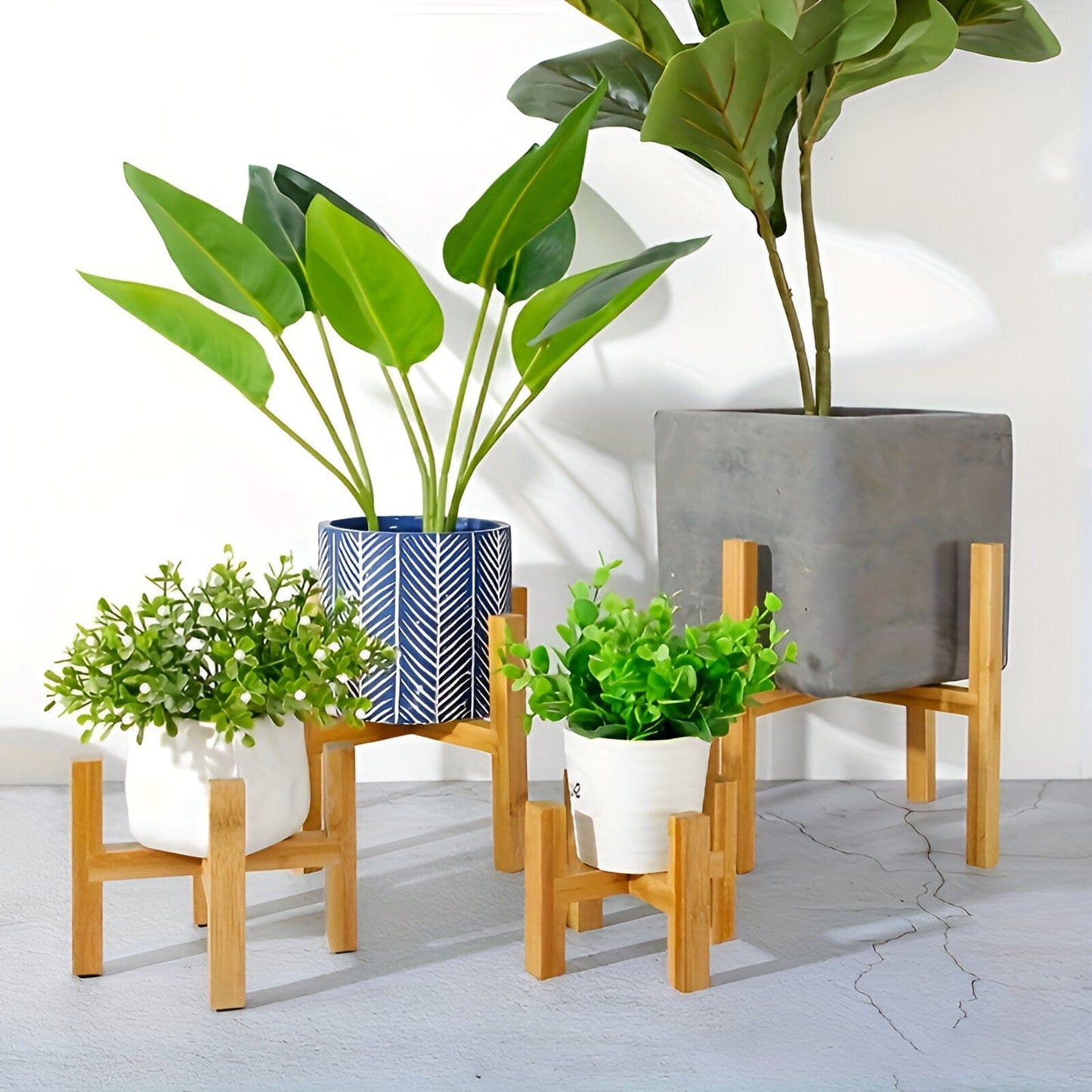 Genuine Bamboo Wooden Plant Stand