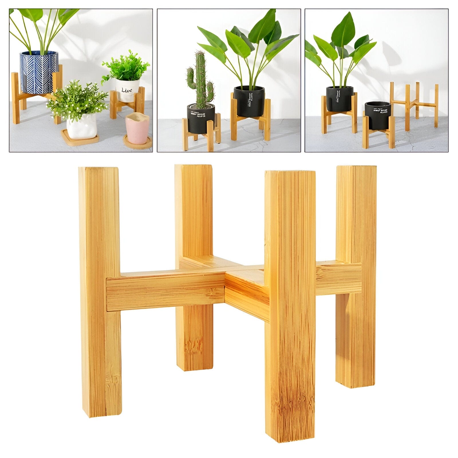 Genuine Bamboo Wooden Plant Stand