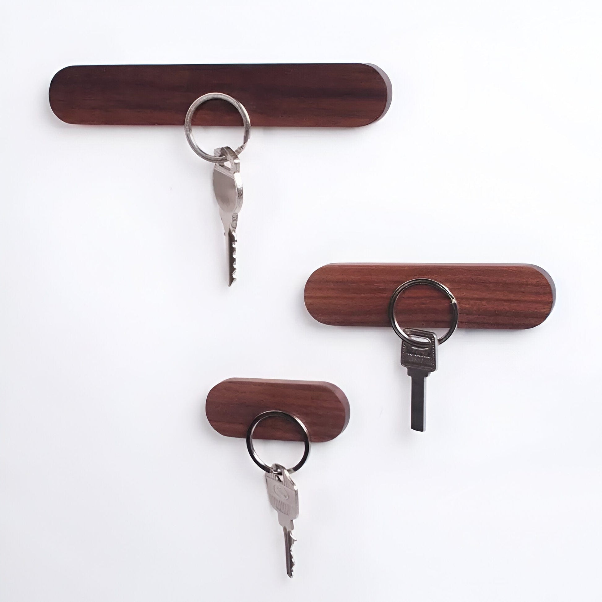 Magnetic Wooden Wall Key Holder