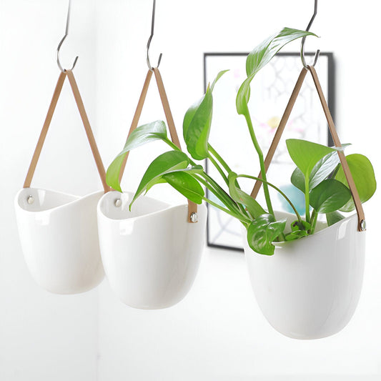 Ceramic Satchel Hanging Planter