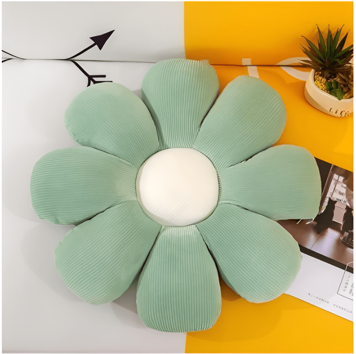 Flower Shaped Cushion Throw Pillow