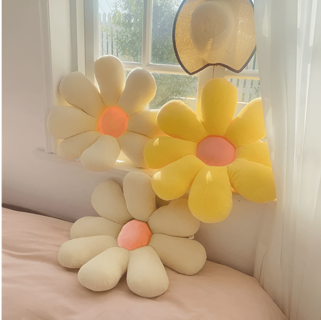 Flower Shaped Cushion Throw Pillow