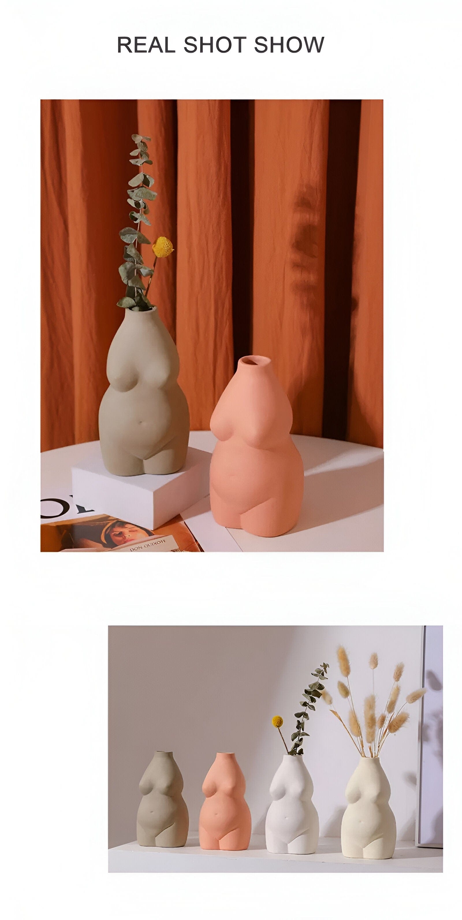 Feminine Curves Nude Female Ceramic Vase