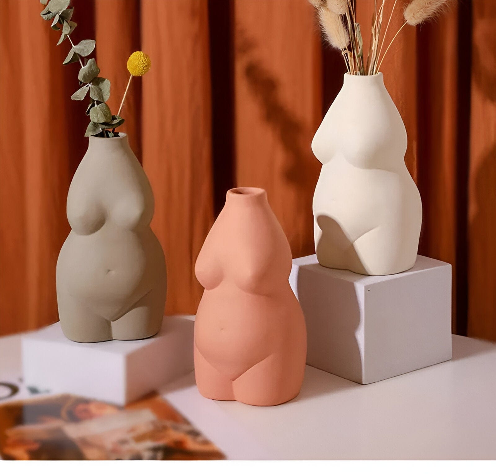 Feminine Curves Nude Female Ceramic Vase