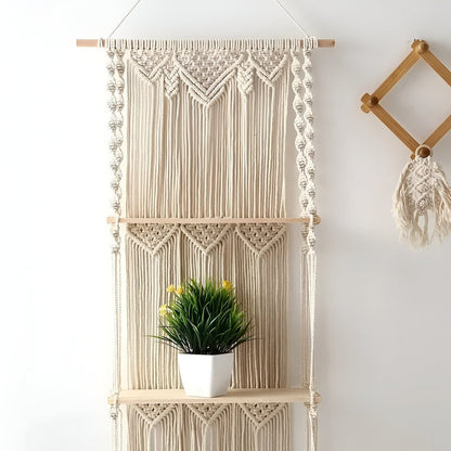 3-Tier Macrame Hanging Shelves