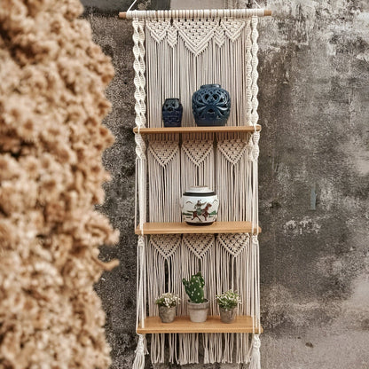 3-Tier Macrame Hanging Shelves