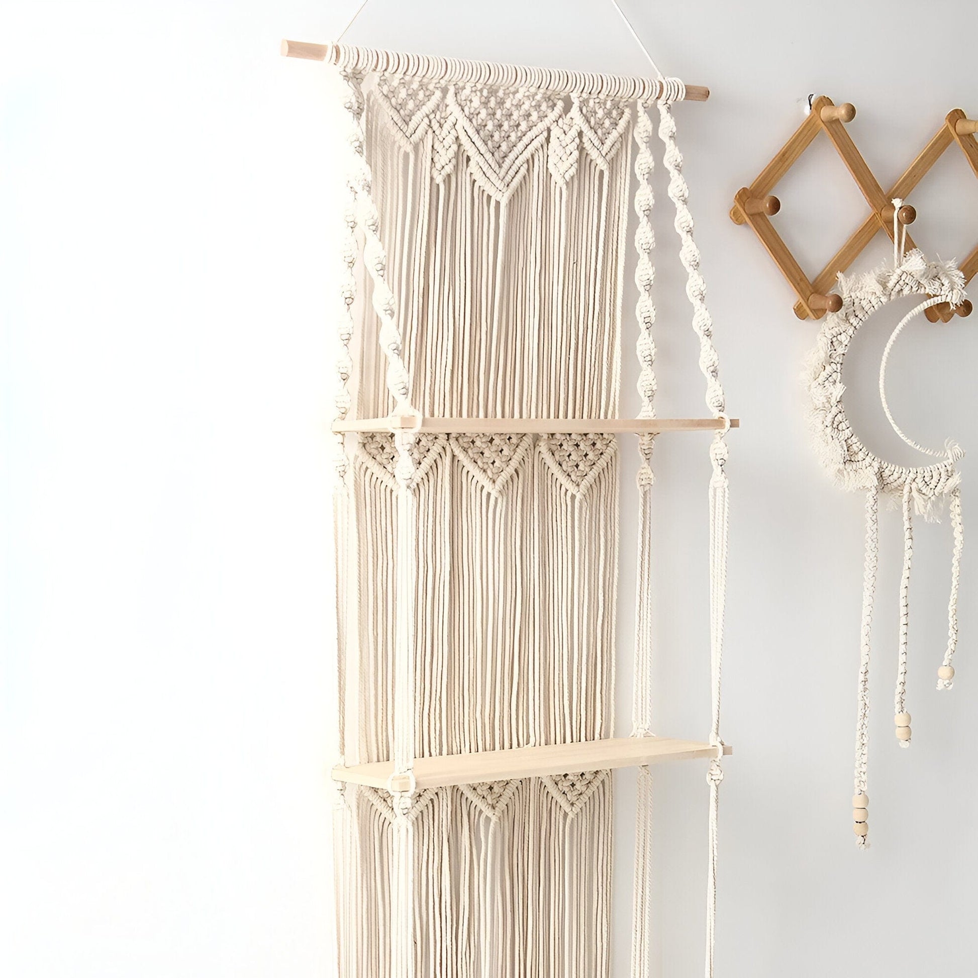 3-Tier Macrame Hanging Shelves