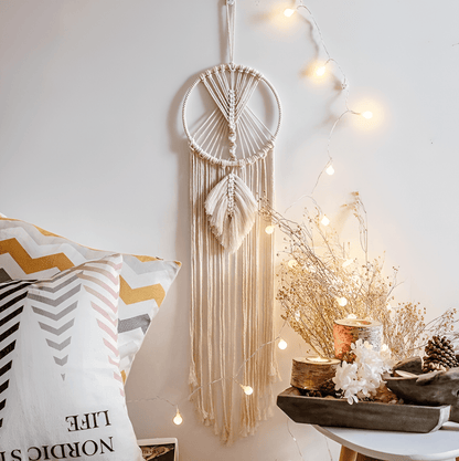 Night Sky Macrame Dreamcatcher Hanging Tapestry