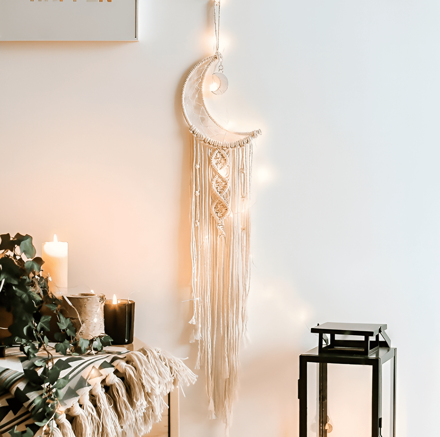 Night Sky Macrame Dreamcatcher Hanging Tapestry