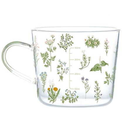 Flora Glass Mug + Cup