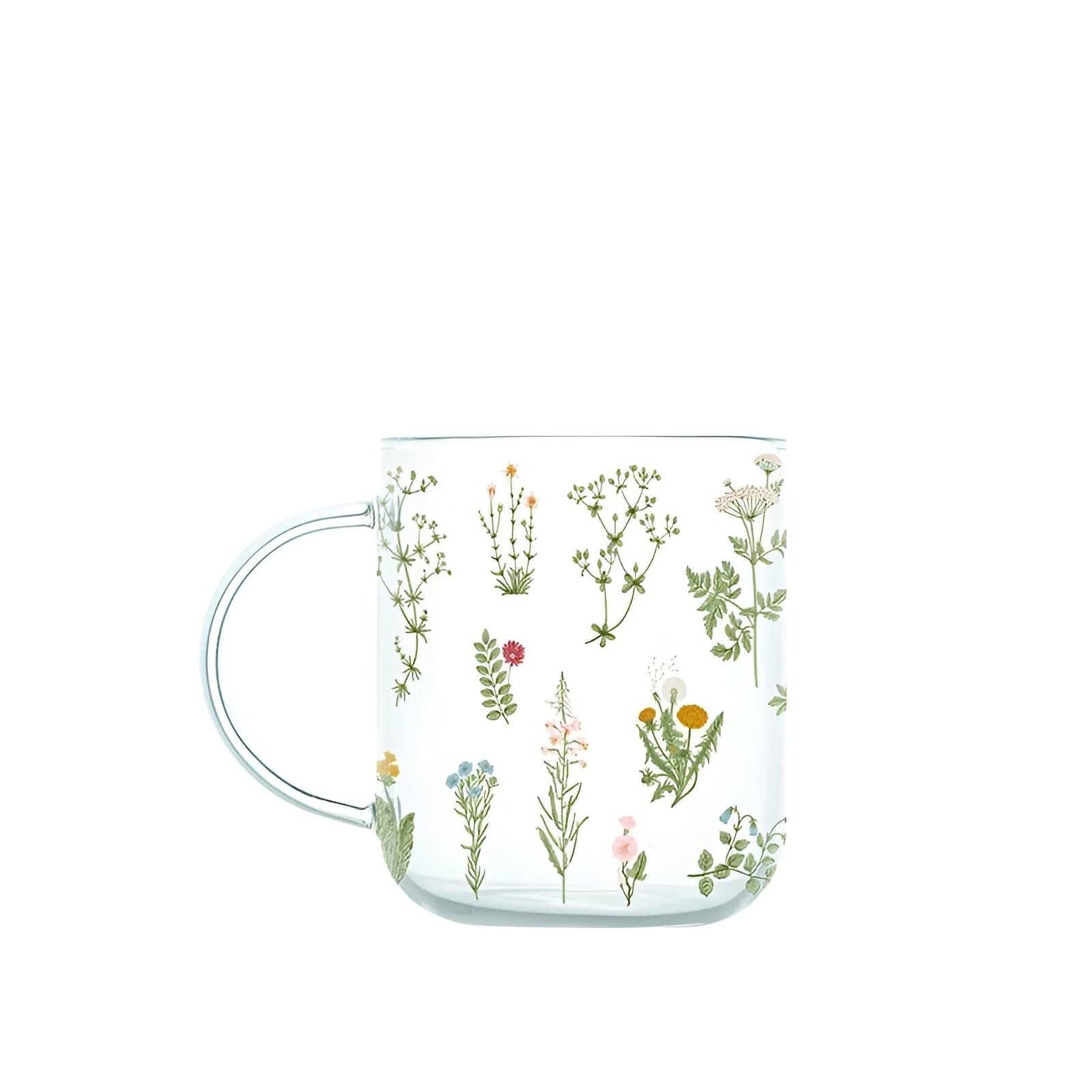 Flora Glass Mug + Cup