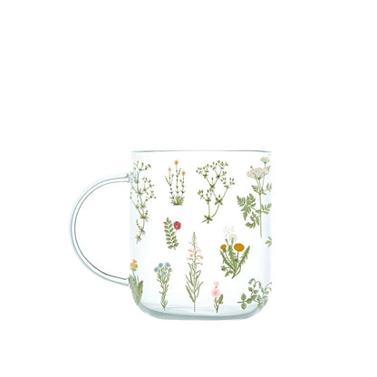 Flora Glass Mug + Cup