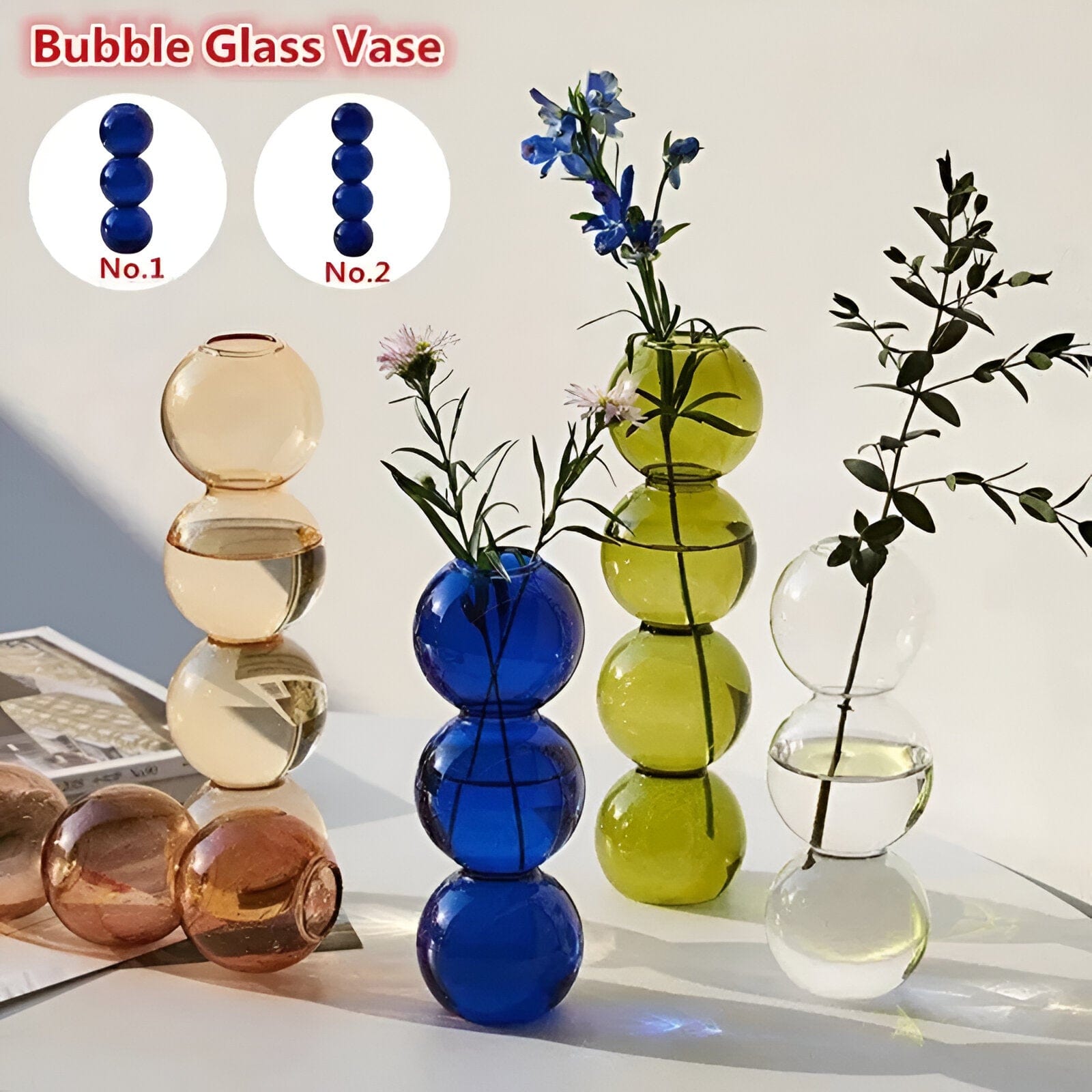 Crystal Glass Bubble Vase