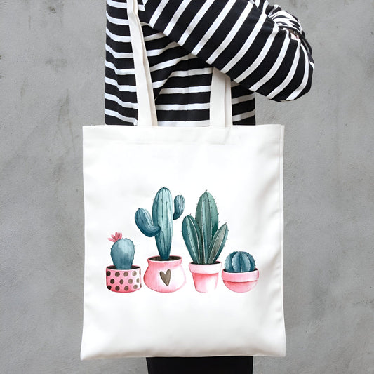 Cactus Canvas Tote Bag