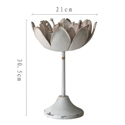 Elegant Metal Flower Candle Holders