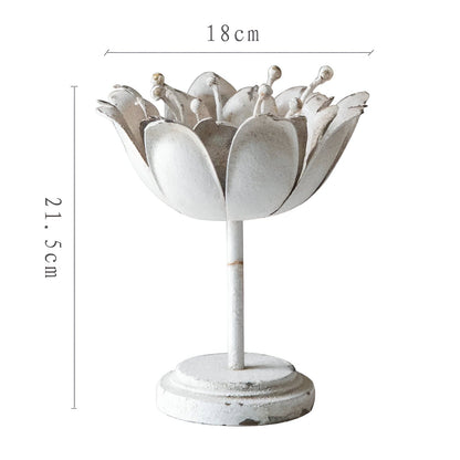 Elegant Metal Flower Candle Holders