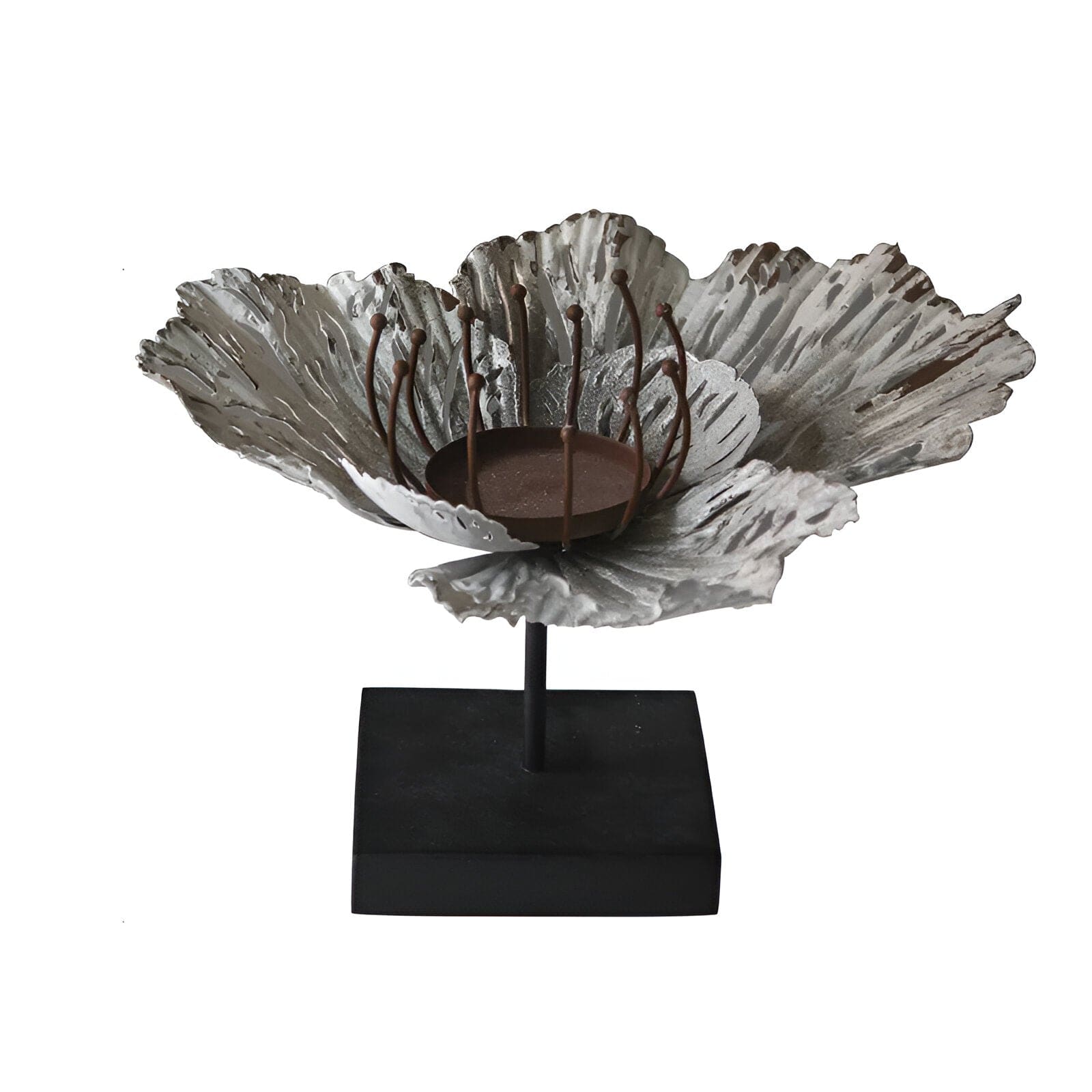 Elegant Metal Flower Candle Holders