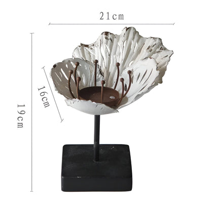 Elegant Metal Flower Candle Holders