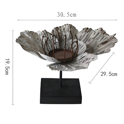 Elegant Metal Flower Candle Holders