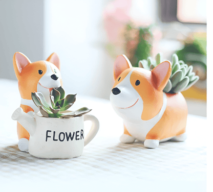 Corgi Succulent Planter