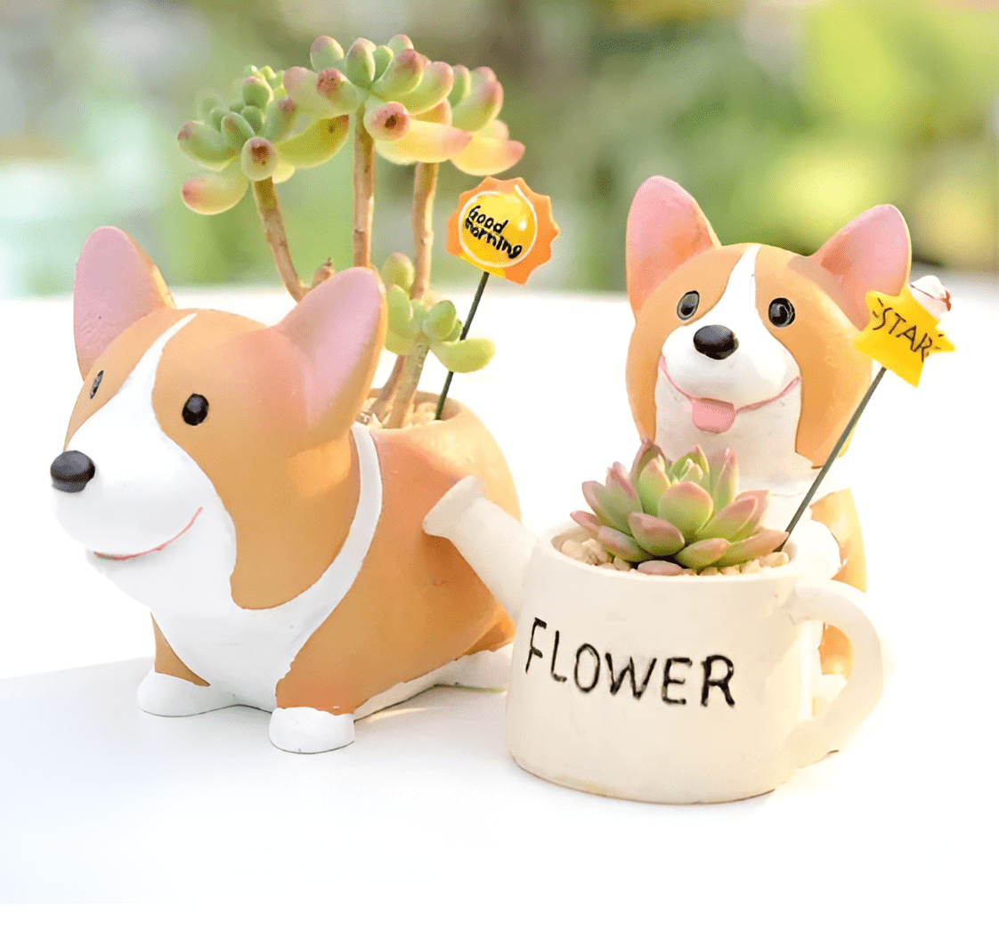 Corgi Succulent Planter