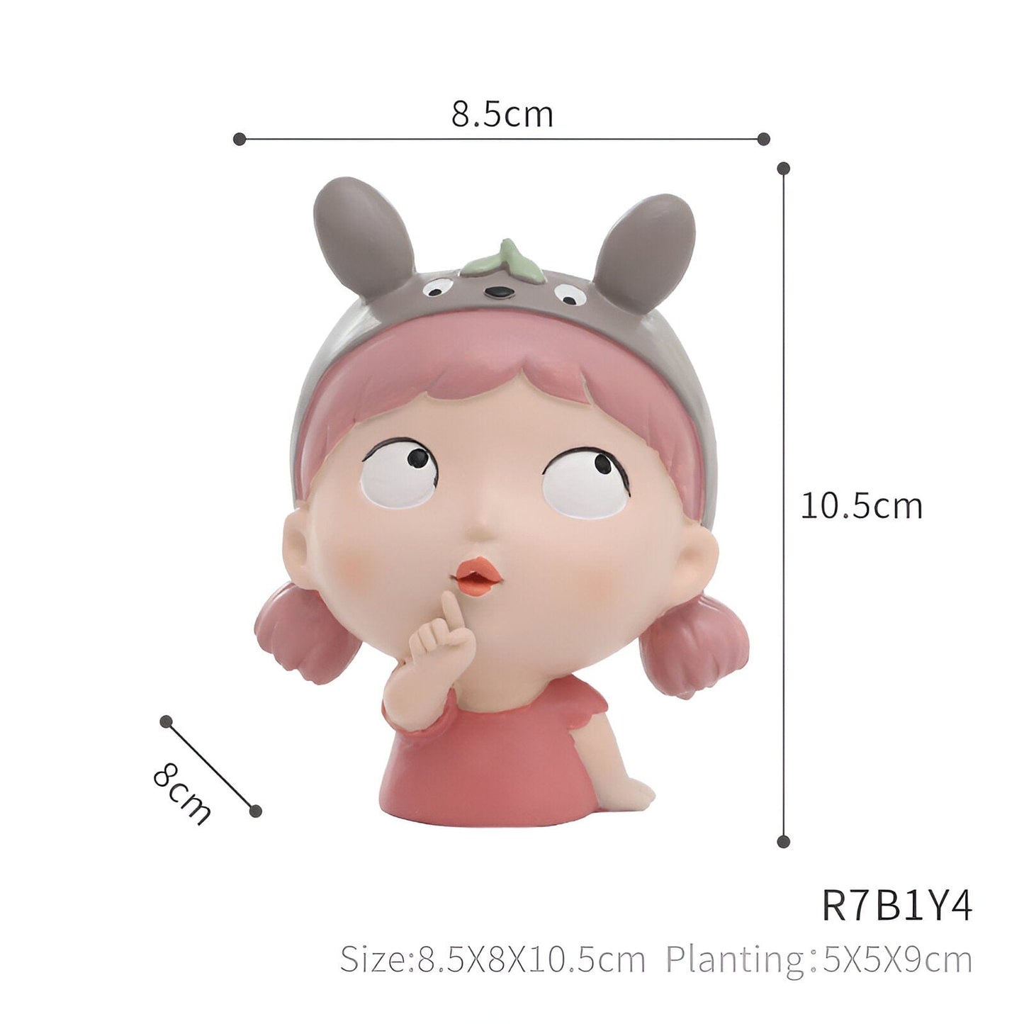 Girl Resin Pot