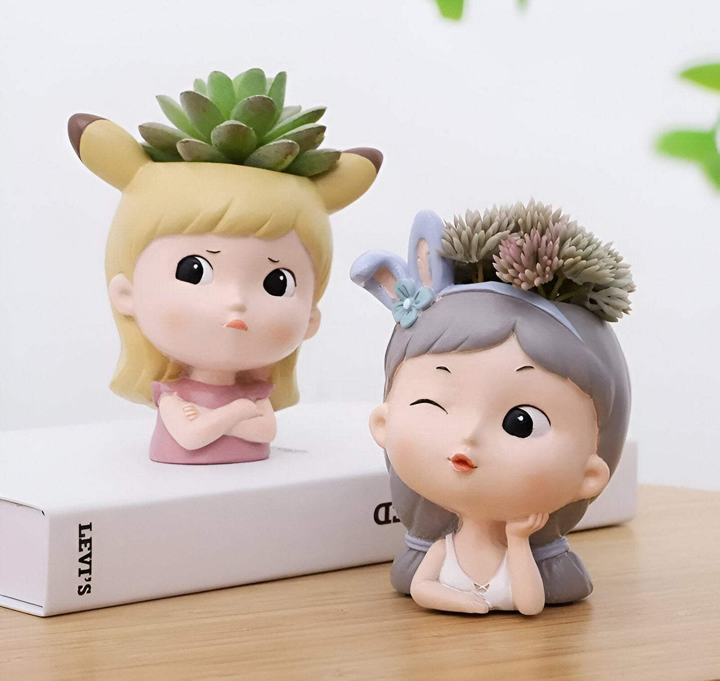 Girl Resin Pot