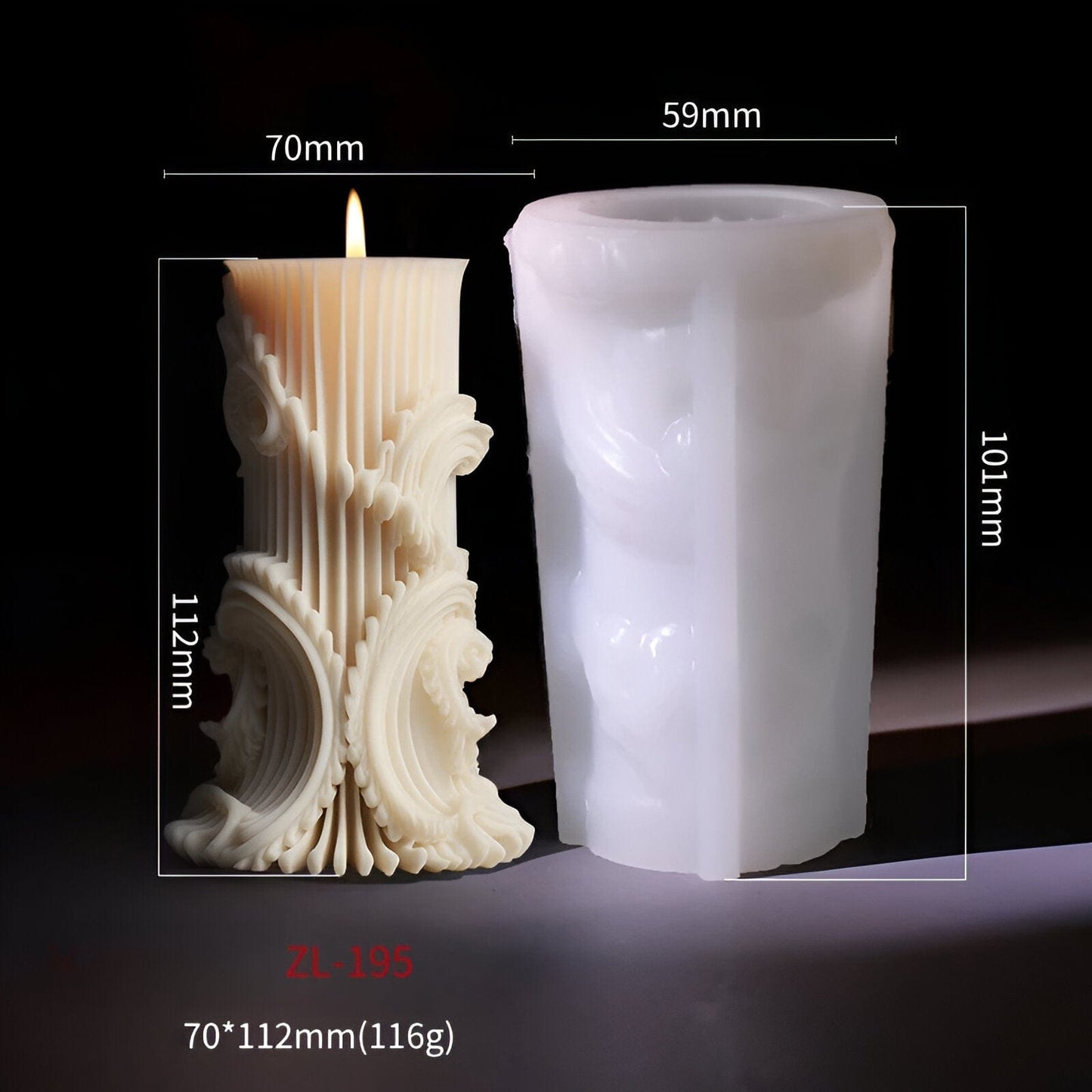 Pillar Silicone Candle