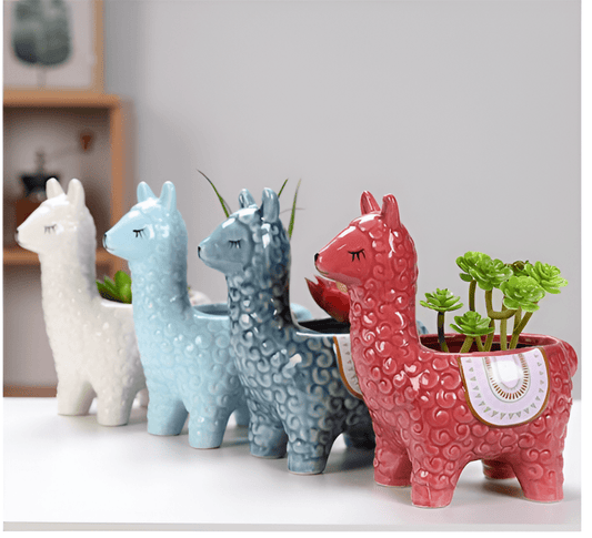 Alpaca Ceramic Succulent Planter