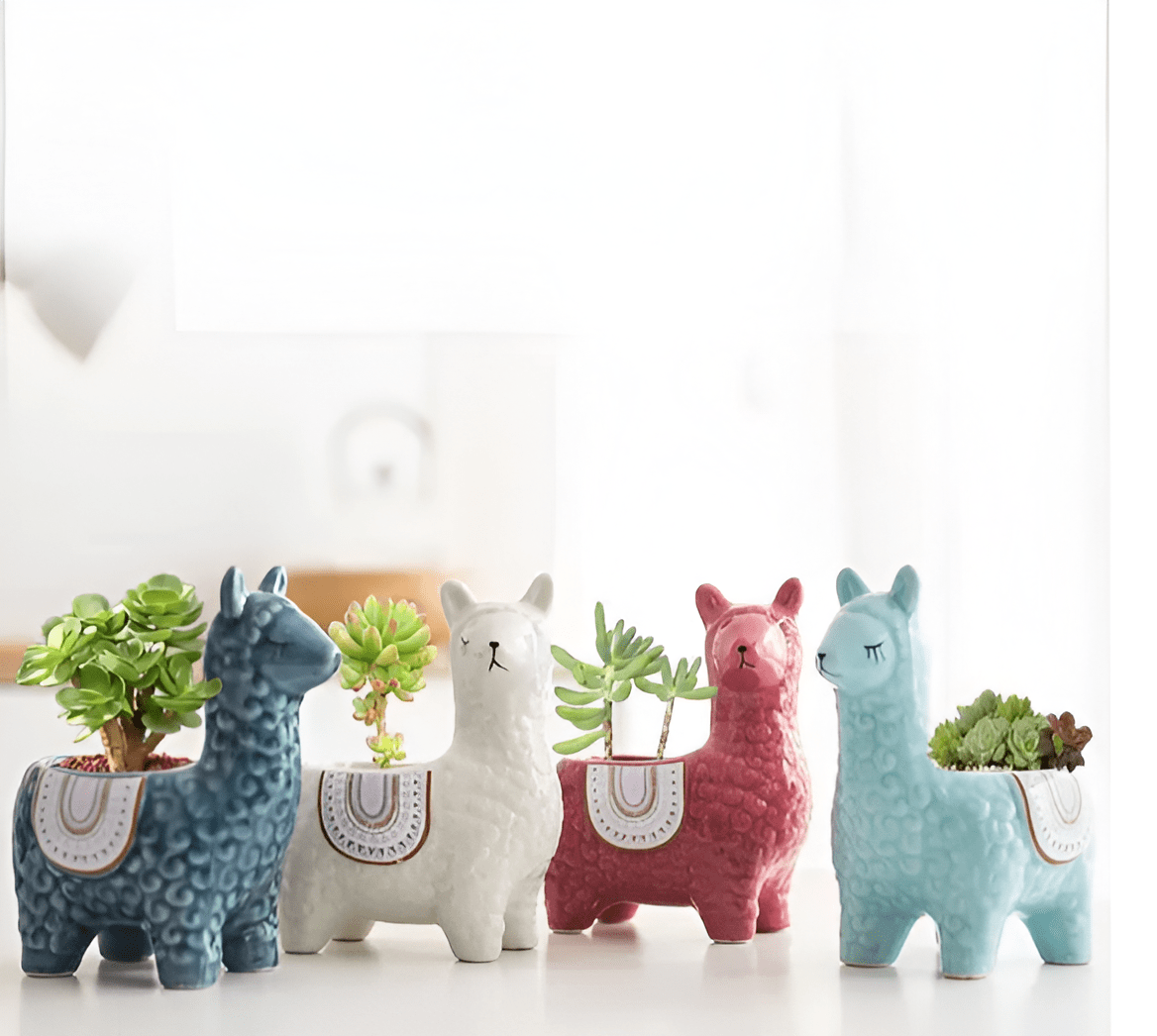 Alpaca Ceramic Succulent Planter