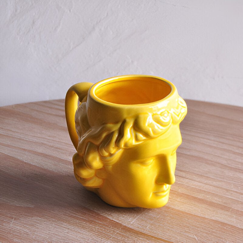 David's Head Ceramic Porcelain Mug