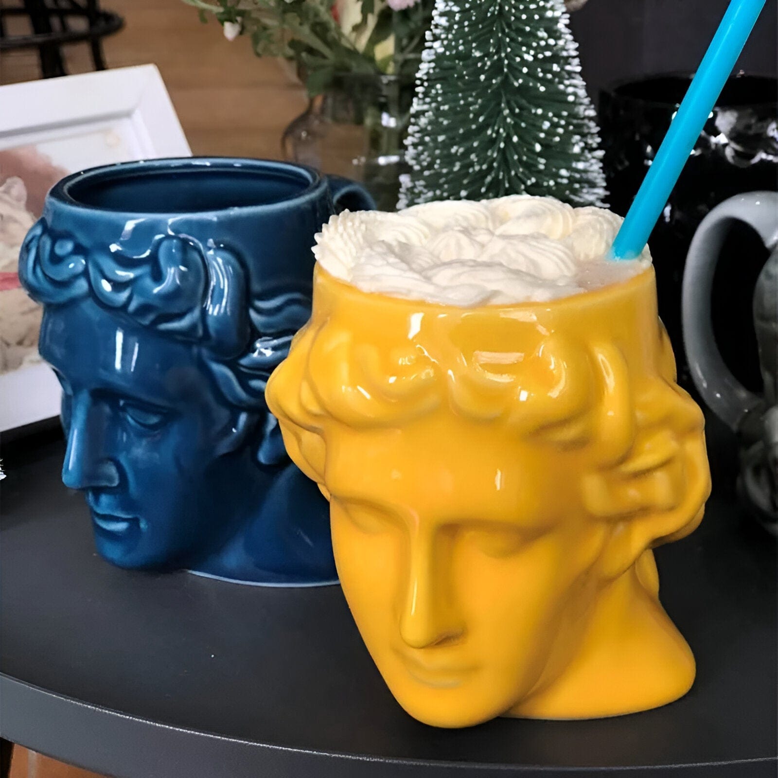 David's Head Ceramic Porcelain Mug