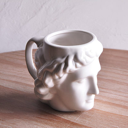 David's Head Ceramic Porcelain Mug