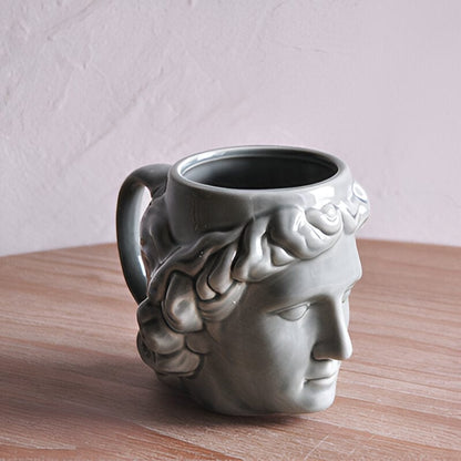 David's Head Ceramic Porcelain Mug