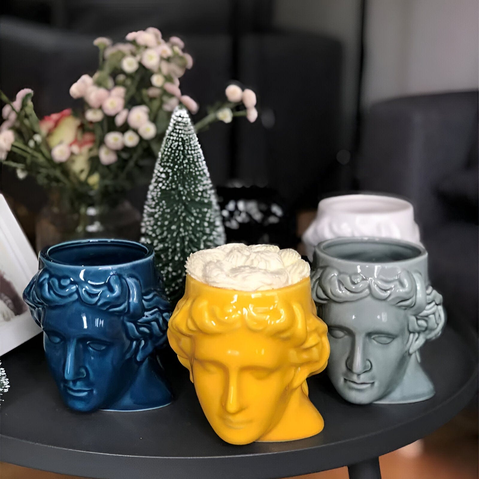 David's Head Ceramic Porcelain Mug